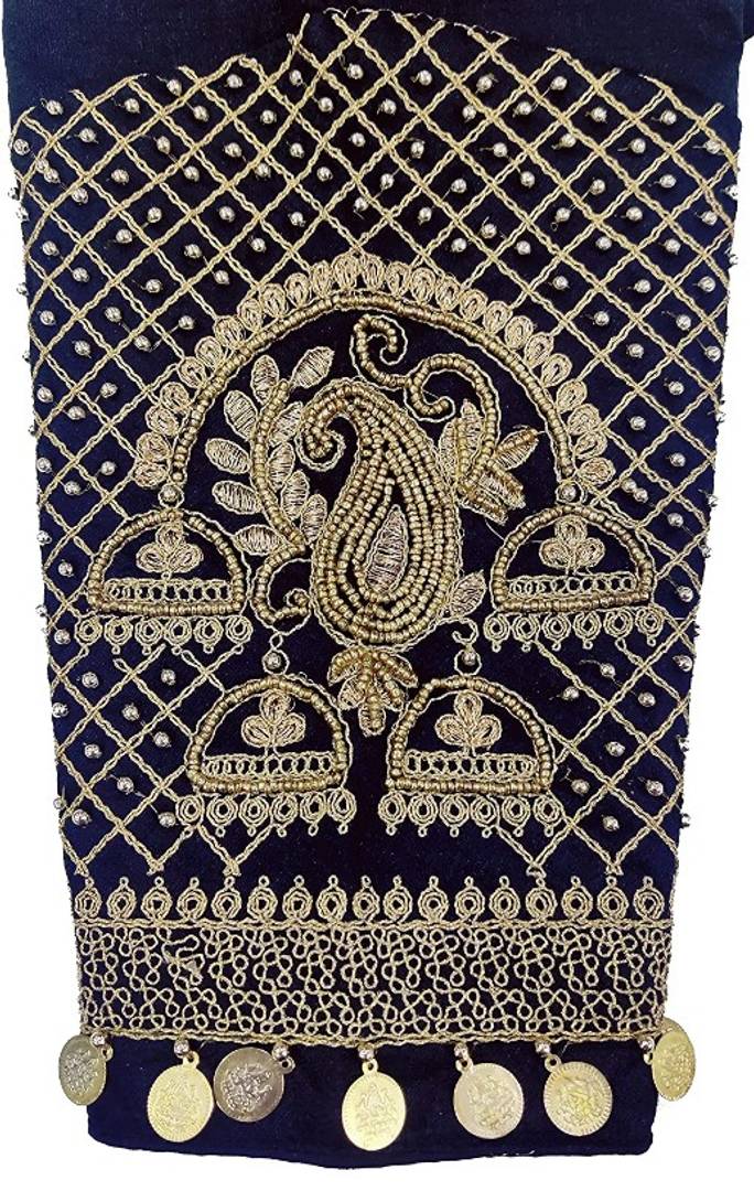 Maggam and Coin Hand Work Designer Blouse For Marriage Bridal